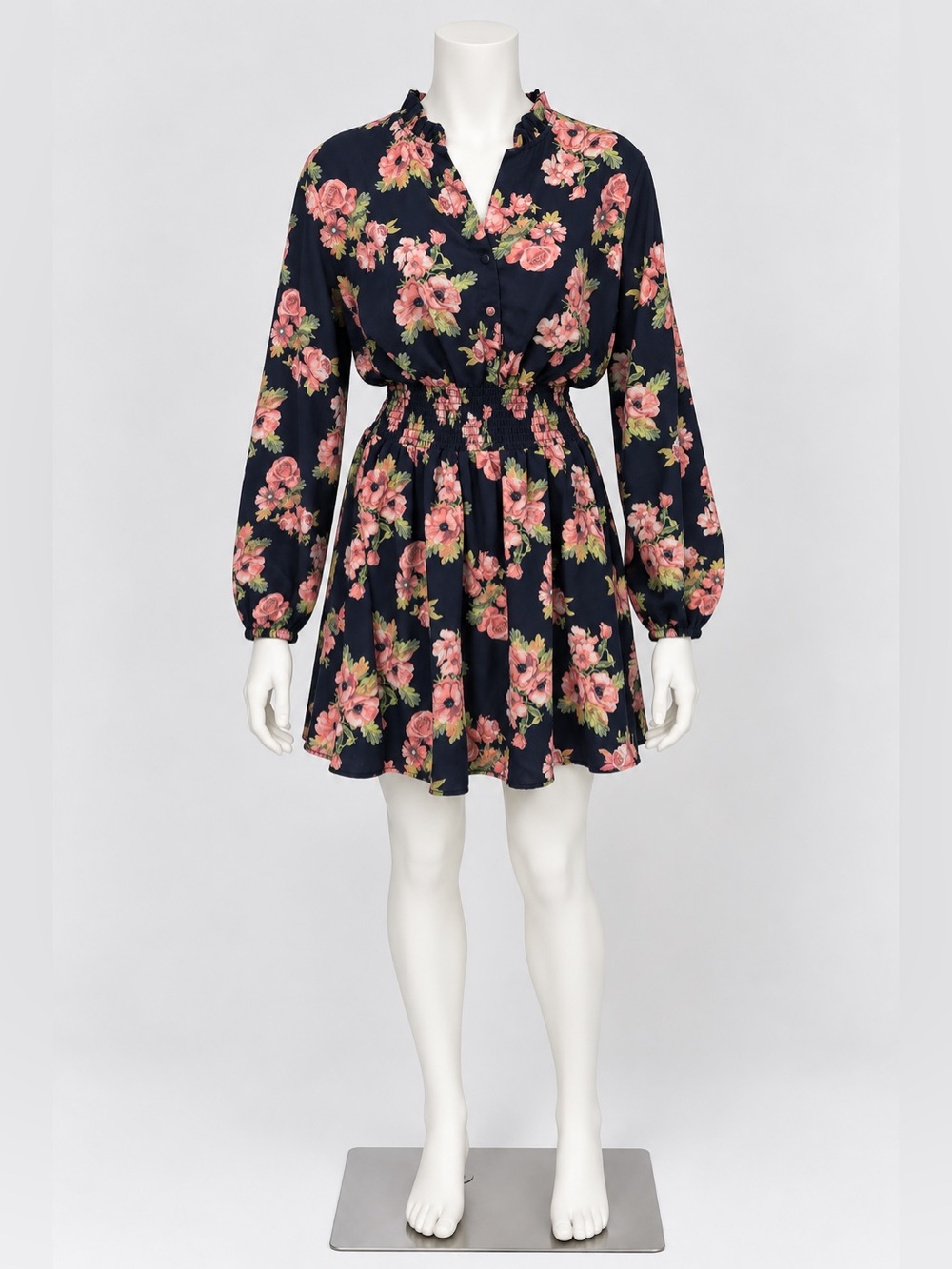 J FOR JUSTIFY Navy Floral Mini Dress size X-Large juniors